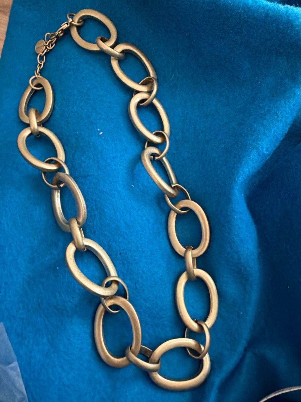 Stella & Dot Jackie Link Gold Statement Necklace - 18”